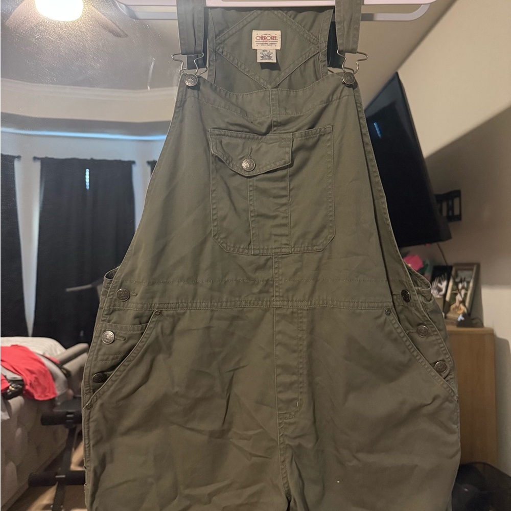 Olive Green Overalls